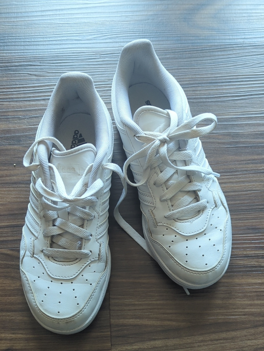 adidas White Low-Top Lace-Up Sneakers